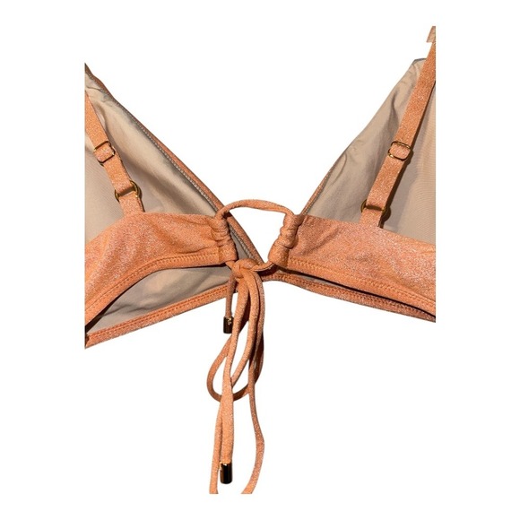 PQ Peach Metallic Skylar Bikini Top, Large - Picture 6 of 7